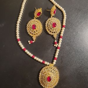 necklace with earrings